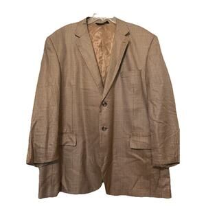 Pronto Moda Italia Blazer 52R Houndstooth Silk Wool Cashmere Lana Lux Sport Coat